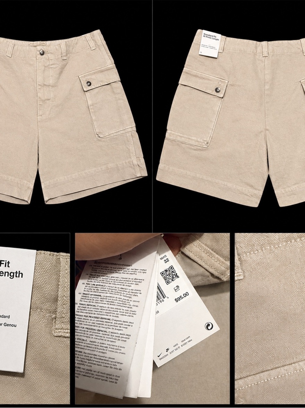 Nike Life P44 Cargo Utility
Canvas Size 32 Shorts
Beige Garment Dye